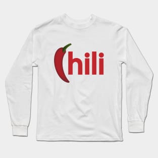 Chili fun creative logo design. Long Sleeve T-Shirt